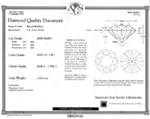 AGS Diamond Quality Document (front)
